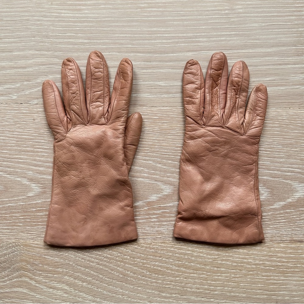 Sermoneta Leather Gloves Cashmere Lined